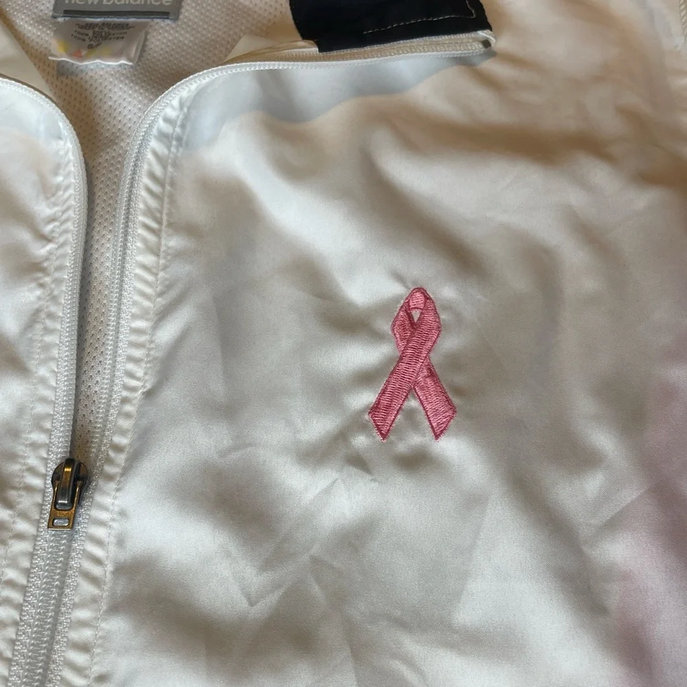 Breast Cancer Awareness New Balance Women's White and Pink Jacket - Picture 2 of 5